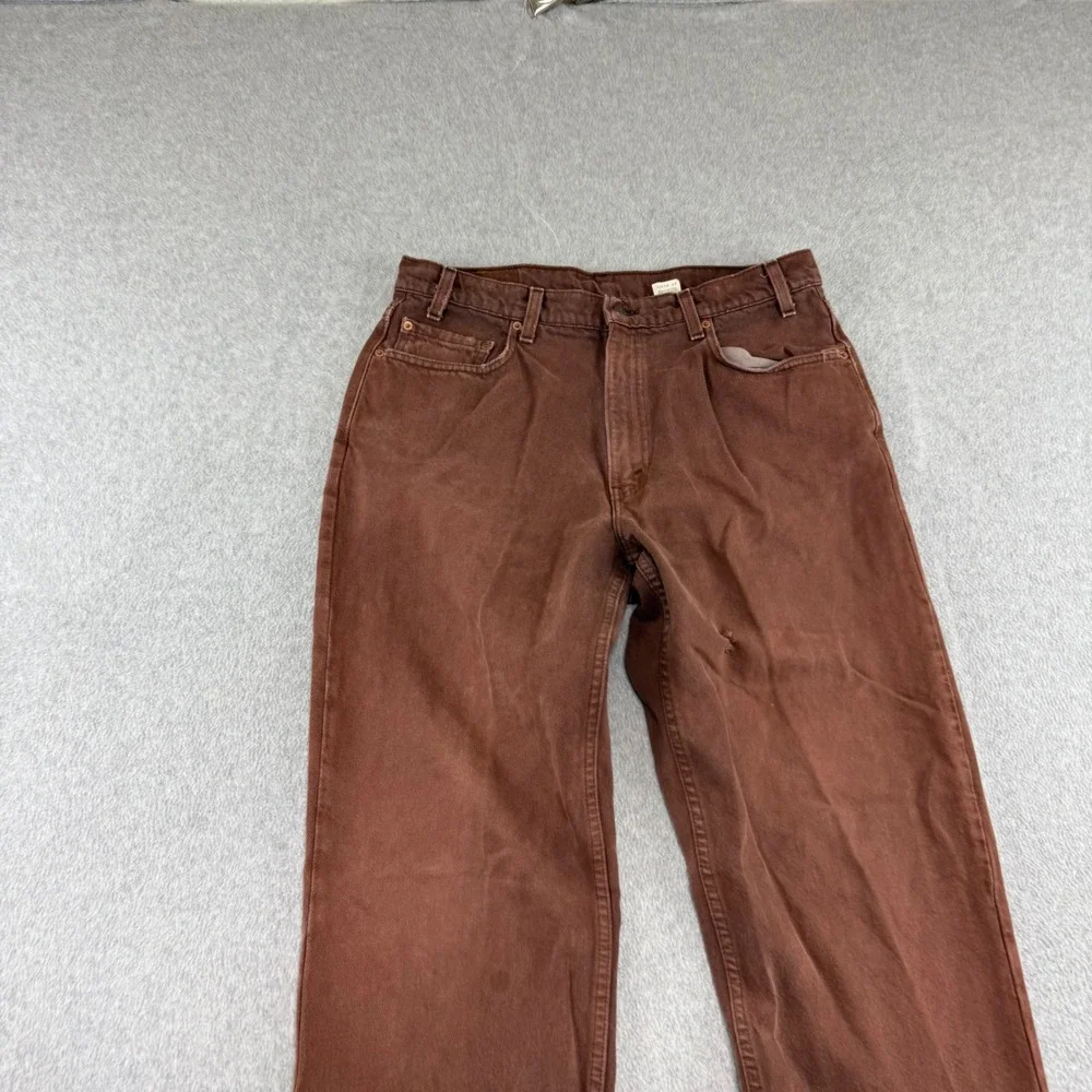 Levis 550 Relaxed Fit Mens 34x32 Brown Vintage 90s Made in USA Jeans